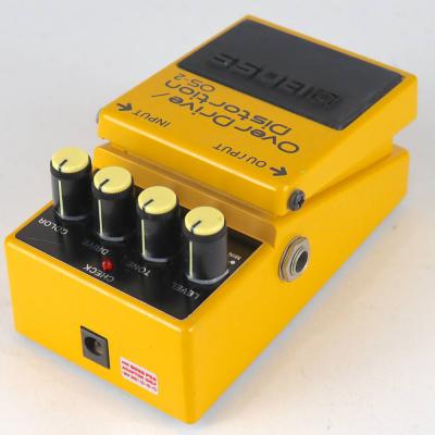 【中古】オーバードライブ ディストーション エフェクター BOSS OS-2 OverDrive Distortion ギターエフェクター 左サイド