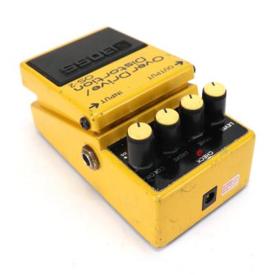 【中古】オーバードライブ ディストーション エフェクター BOSS OS-2 OverDrive Distortion ギターエフェクター リア斜めアングル画像