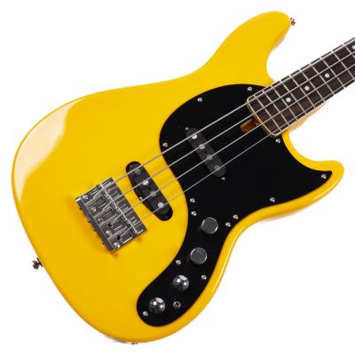 エレキベース BEE WING SHORT SCALE ALDER BW4SSL-YL 4弦 ショートスケール ALDERボディー Rosewood指板 Yellow ビーウィング 日本製 ボディ画像