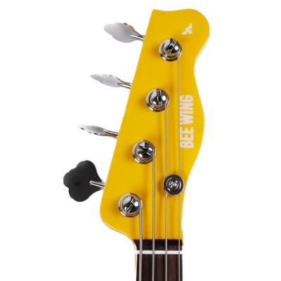 エレキベース BEE WING SHORT SCALE ALDER BW4SSL-YL 4弦 ショートスケール ALDERボディー Rosewood指板 Yellow ビーウィング 日本製 ヘッド画像