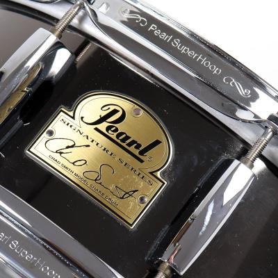 【中古】 チャドスミス シグネチャー スネアドラム パール Pearl CS1450 Chad Smith Signature 14×5 エンブレム