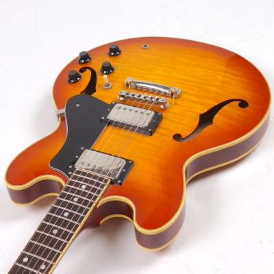 【中古】 エレキギター Fujigen MSA-HP Orange Burst MasterField 2008年製 フジゲン マスターフィールド セミアコースティックギター 日本製 カッタウェイ側