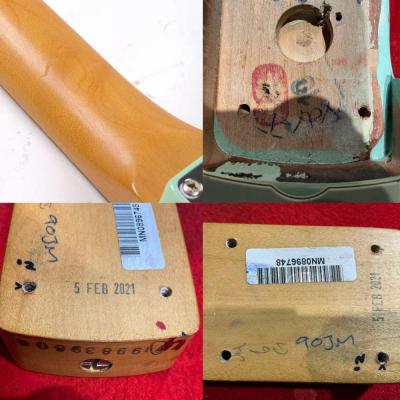 【中古】 エレキギター Fender Mexico Noventa Jazzmaster Maple Fingerboard Surf Green 2021年製 フェンダー メキシコ ジャズマスター ネック傷、ネックヒール