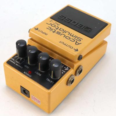 【中古】 アコースティックシミュレーター エフェクター BOSS AC-2 Acoustic Simulator ギターエフェクター リア斜めアングル画像