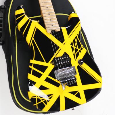 【中古】 エレキギター EVH Striped Series Black with Yellow Stripes 2013年製 Eddie Van Halen Signature Model エディ・ヴァン・ヘイレン ボディ画像
