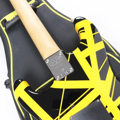 【中古】 エレキギター EVH Striped Series Black with Yellow Stripes 2013年製 Eddie Van Halen Signature Model エディ・ヴァン・ヘイレン ネックプレート