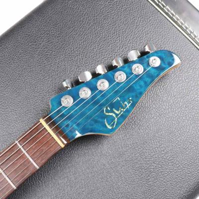 【中古】 エレキギター Suhr Standard Trem Quilt Maple Top Trans Blue 2005年製 3.42kg サー スタンダード トレモロ キルテッドメイプルトップ トランスブルー Standard-T ヘッド画像