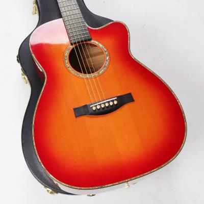 【中古】 アコースティックギター Headway HC-Custom Cherry Sunburst 2009年頃製 スプルーストップ フレイムメイプルバック&サイド ヘッドウェイ ボディ画像