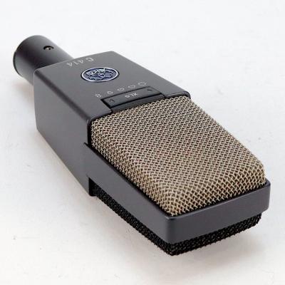 【中古】 マイク AKG C414 XLS サイドアドレス型 コンデンサーマイクロホン アカゲ アーカーゲー C414 グリル側
