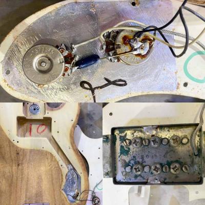 【中古】Fender フェンダー Telecaster Bass Blonde 1974年製 テレキャスターベース エレキベース ボディトップ塗装剥がし有 内部