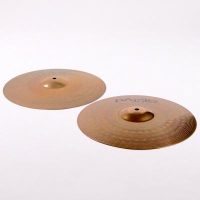 【中古】 ハイハットシンバル ペア パイステ PAISTE 201 BRONZE HIHAT 14インチ ペア 斜めアングル画像