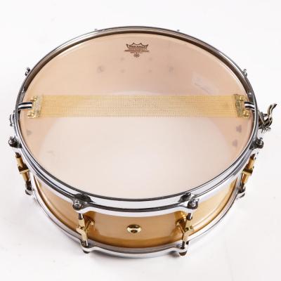 【中古】 スネアドラム カノウプス CANOPUS M-1455 The Maple Snare Drum 14x5.5 メイプルシェル 本体画像 裏