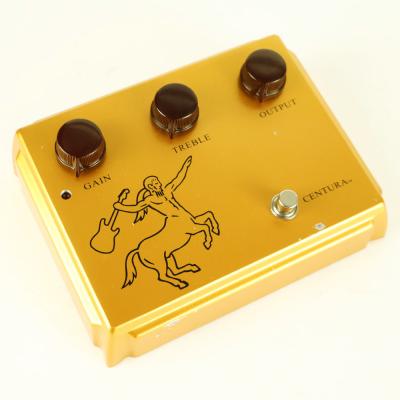 【中古】 オーバードライブ Ceriatone セリアトーン Centura Matte Gold 絵付き ギターエフェクター 本体画像 斜め 2