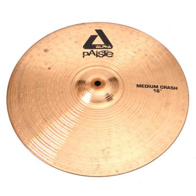 【中古】 クラッシュシンバル パイステ PAISTE ALPHA MEDIUM CRASH 16インチ
