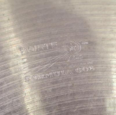 【中古】 ライドシンバル パイステ PAISTE Formula 602 MEDIUM RIDE 20インチ 1970s ビンテージシンバル 詳細画像