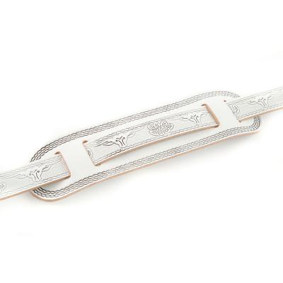 GRETSCH グレッチ Vintage Tooled Leather Guitar Strap White ギターストラップ パッド部