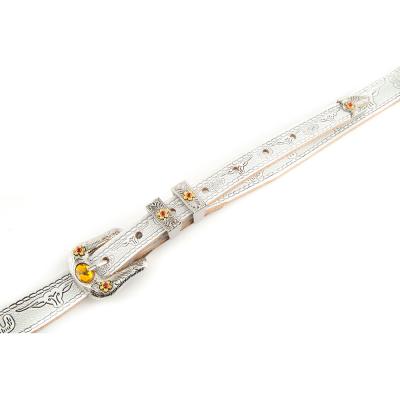 GRETSCH グレッチ Vintage Tooled Leather Guitar Strap White ギターストラップ 長西部