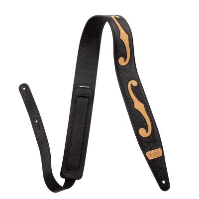 GRETSCH グレッチ F-Holes Leather Strap Black and Tan 3" ギターストラップ