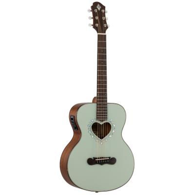 ZEMAITIS ゼマイティス CAM-90H GGR MP Gloss Green Mather of Pearl ミニボディ エレクトリックアコースティックギター