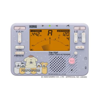 チューナーメトロノーム コルグ KORG TM-70C SPN ポムポムプリン クリップマイク付き 吹奏楽 管楽器 弦楽器 ブラスバンド オーケストラ