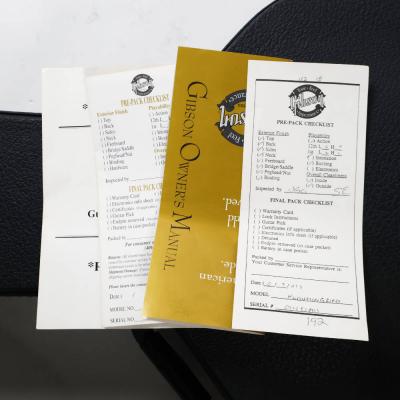 【中古】 エレキギター Gibson Custom Shop Humming Bird Quilted Maple Back & Side Natural 2001年製 ギブソン カスタムショップ ハミングバード キルトメイプル 付属品画像