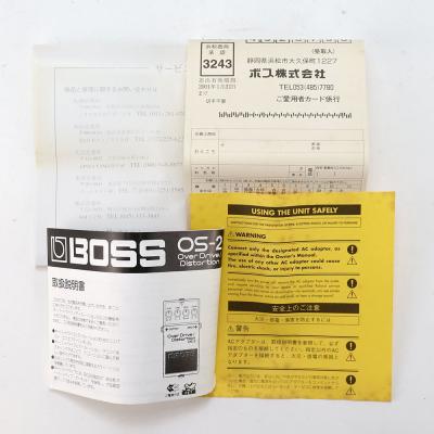 【中古】オーバードライブ ディストーション エフェクター BOSS OS-2 OverDrive Distortion ギターエフェクター 付属品
