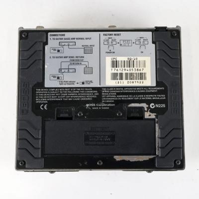 【中古】 イコライザー BOSS EQ-20 Graphic Equalizer ADVANCED EQ グラフィックイコライザー グライコ ギターエフェクター 裏面