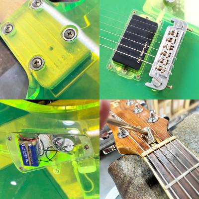 【中古】 エレキギター Fernandes Burny MG-115CGR hide Model JELLY フェルナンデス バーニー 内部