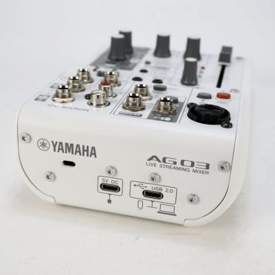 【中古】 ミキサー ヤマハ YAMAHA AG03 mk2 W ライブストリーミングミキサー ホワイト 背面