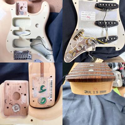 【中古】 エレキギター Fender Jeff Beck Stratocaster Rosewood Fingerboard Olympic White 2005年製 フェンダー ジェフ・ベック ストラトキャスター ノイズレスピックアップ搭載 内部