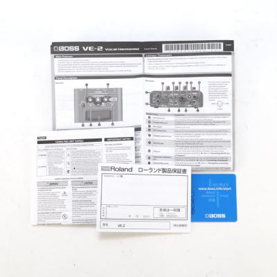 【中古】 ボーカルエフェクター BOSS VE-2 Vocal Harmonist ボーカル用ハーモニーエフェクター 付属品画像