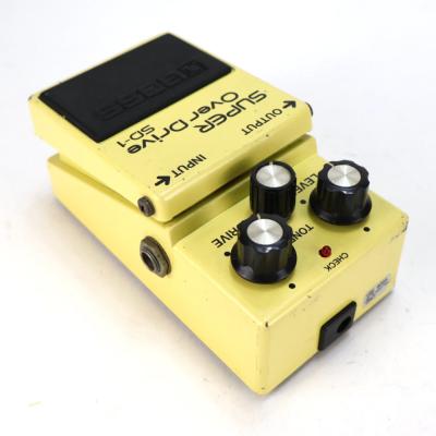 【中古】 スーパーオーバードライブ エフェクター BOSS SD-1 Super Over Drive Made in Japan ギターエフェクター リア斜めアングル画像