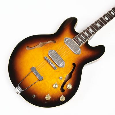 【中古】 エレキギター Epiphone Casino SB NIHON GIBSONステッカーあり ベージュラベル 1982年製 マツモク工場製 エピフォン カジノ ロッド締方向余地わずか ボディトップ
