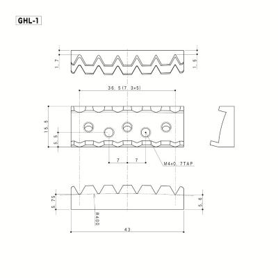 GOTOH ゴトー GHL-1 GG ロックナット ゴールド サイズ詳細