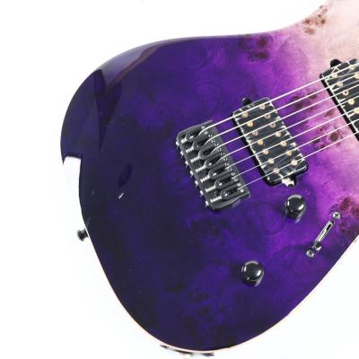 【中古】 7弦エレキギター ESP E-II SERIES M-II 7NT HS Purple Natural Fade Buckeye Burl Maple Top HIPSHOT FIXED ブリッジ搭載 2019年製 打痕