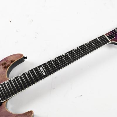 【中古】 7弦エレキギター ESP E-II SERIES M-II 7NT HS Purple Natural Fade Buckeye Burl Maple Top HIPSHOT FIXED ブリッジ搭載 2019年製 指板
