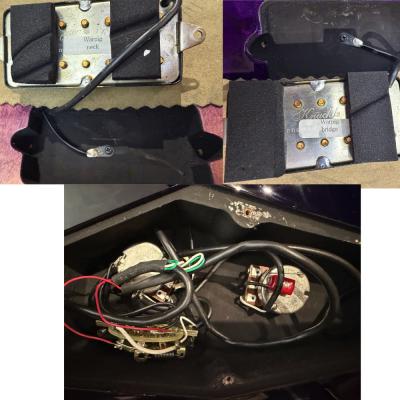 【中古】 7弦エレキギター ESP E-II SERIES M-II 7NT HS Purple Natural Fade Buckeye Burl Maple Top HIPSHOT FIXED ブリッジ搭載 2019年製 ピックアップ