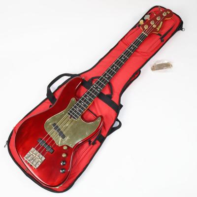 【中古】 エレキベース MOON JJ-4 Active シースルーレッド Bartolini ピックアップ、TBTプリアンプ搭載 ムーン