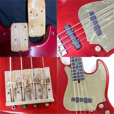 【中古】 エレキベース MOON JJ-4 Active シースルーレッド Bartolini ピックアップ、TBTプリアンプ搭載 ムーン 詳細画像
