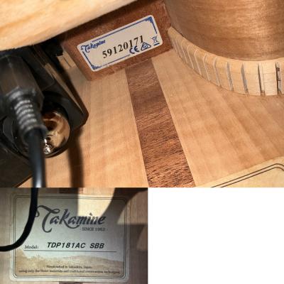 【中古】 アコースティックギター Takamine TDP181AC SBB アーチドトップ CTP-3(TDP)プリアンプ搭載 内部