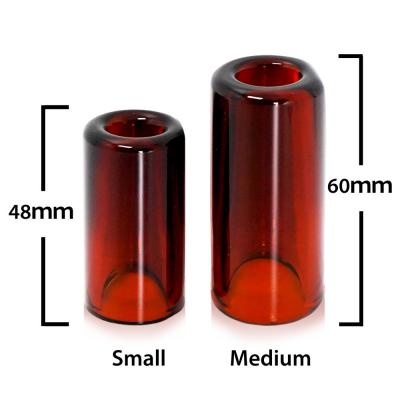 THE ROCK SLIDE ザロックスライド GRS-SA Moulded Glass Slide Amber Small ガラス製 スライドバー サイズ比較画像1