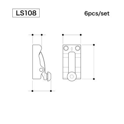 GOTOH ゴトー LS108 G ゴールド ロック機構付き エレキギター用サドル サイズ詳細