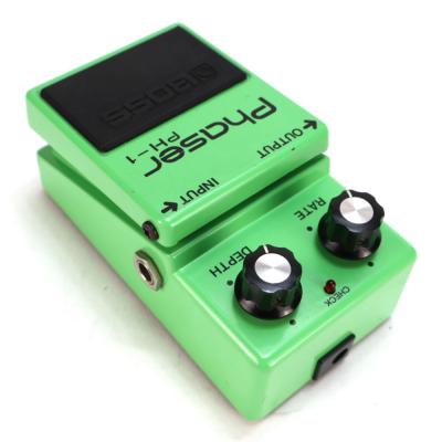 【中古】フェイザー エフェクター BOSS PH-1 Phaser 銀ネジ Made in Japan ギターエフェクター リア斜めアングル画像