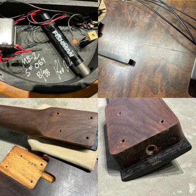 【中古】 Rob Allen ロブ・アレン MB-2 Walnut Fretless アコースティックベース 内部