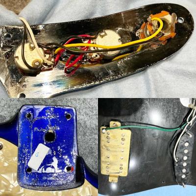 【中古】Squier by Fender スクワイヤー CYCLONE メタリックブルー サイクロン エレキギター 内部