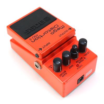 【中古】メガディストーション エフェクター BOSS MD-2 Mega Distortion ギターエフェクター ディストーション リア斜めアングル画像