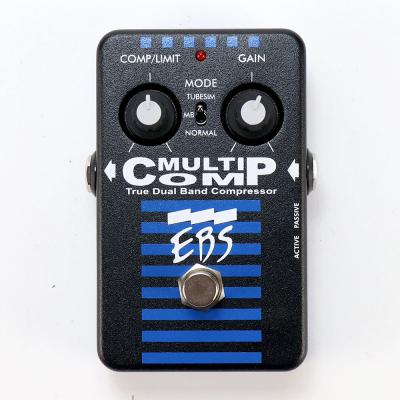 【中古】コンプレッサー エフェクター EBS MULTI COMP BLACK LABEL ベースエフェクター 旧型 マルチコンプ 2ノブ 正面