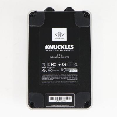 【中古】 Universal Audio ユニバーサルオーディオ UAFX Knuckles ’92 Rev F Dual Rec Amplifier アンプシュミレーター ギターエフェクター 裏面