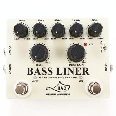 【中古】 ベースEQ プリアンプ HAO BASS LINER BASS 5-BAND EQ PREAMP Pearl White Ver. ハオ ベースエフェクター