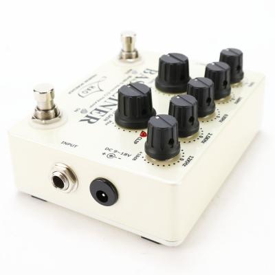【中古】 ベースEQ プリアンプ HAO BASS LINER BASS 5-BAND EQ PREAMP Pearl White Ver. ハオ ベースエフェクター 本体画像 斜め